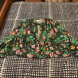 Vintage Tanglwood Floral Caplet w/neck ties Size 14